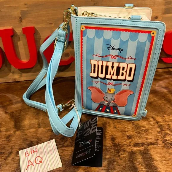 ? Dumbo Storybook Loungefly backpack purse Loungefly Dumbo Book Series Convertible Backpack Crossbody  main image 2